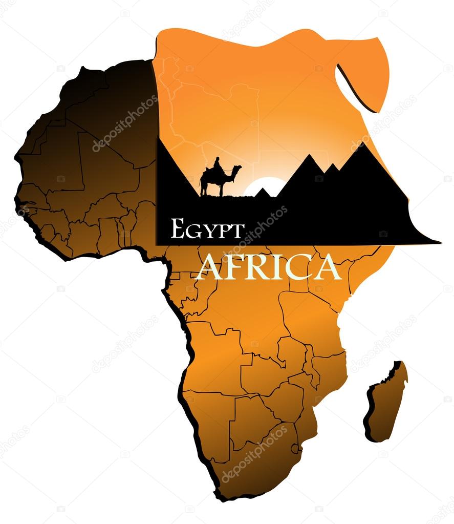 Egypt on the map of Africa