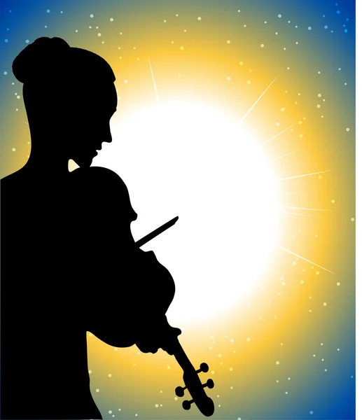 Девушка-музыкант — стоковый вектор