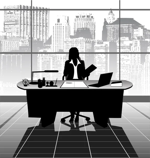 Businessman in the office — Stock Vector