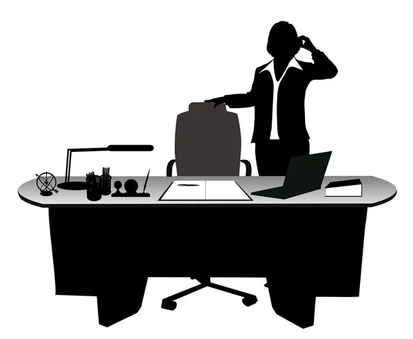 Biznesmen w biurze — Wektor stockowy