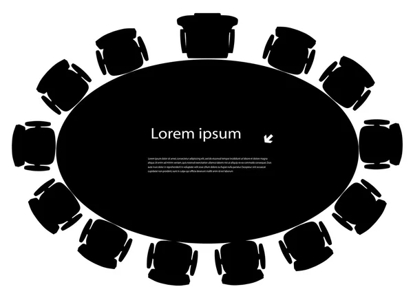 Round table — Stock Vector