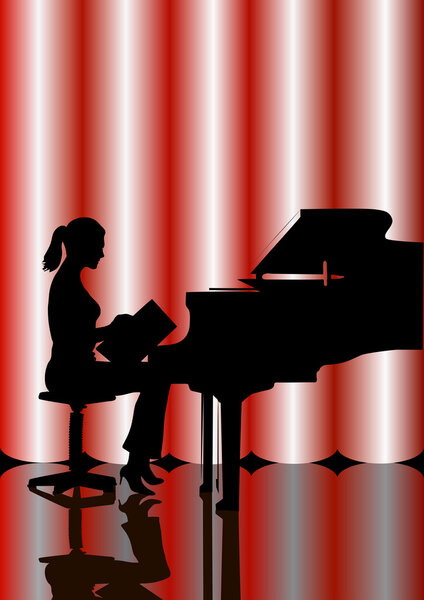 Девушка за роялем
