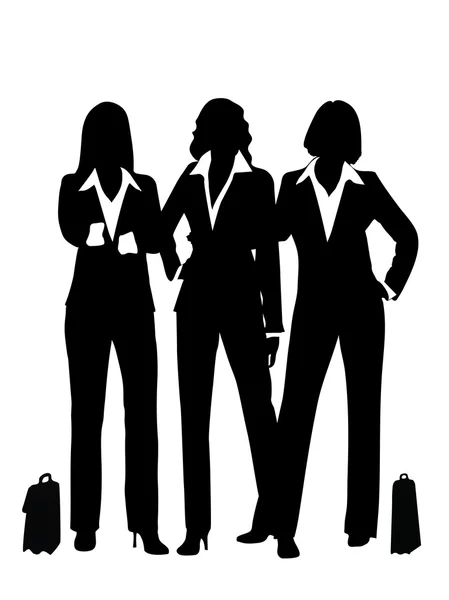 Silhouette of business woman Stock Illustration