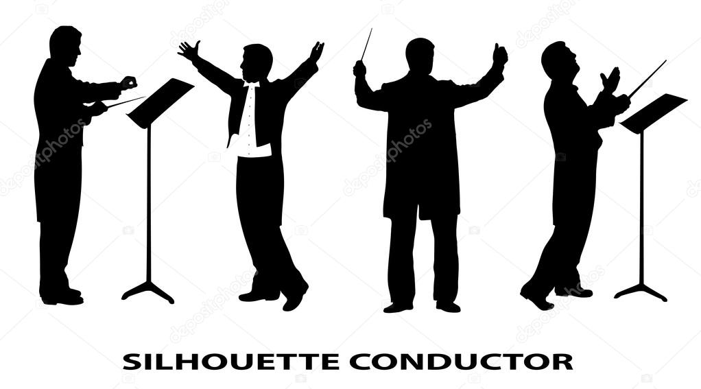 Silhouette of the conductor