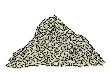 Anthill on a white background clipart
