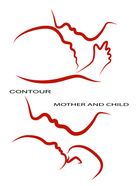 mother and baby silhouettes