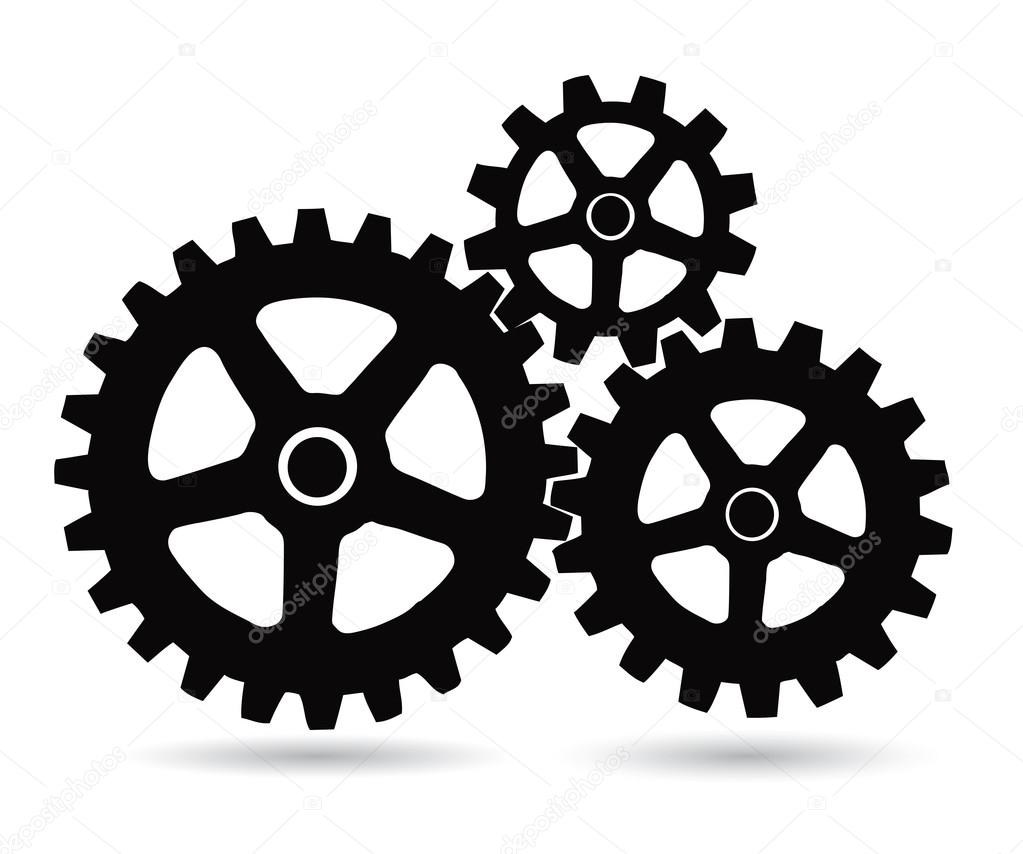 Gears on a white background Stock Vector Image by ©matc #24943249