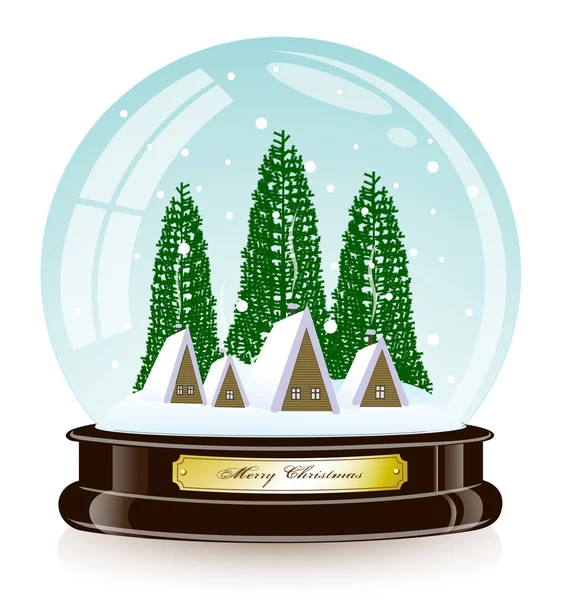 Jouet de Noël boule à neige — Image vectorielle