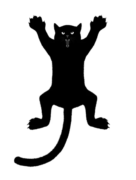 Silhouette of a cat — Stock Vector