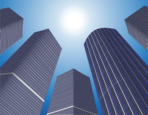 Metropolis under the sun — Stock Vector
