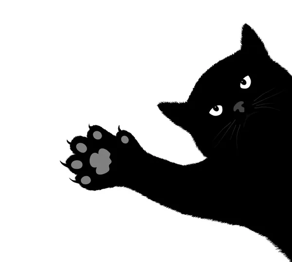 Macska karom scratch egy háttér Jogdíjmentes Stock Illusztrációk