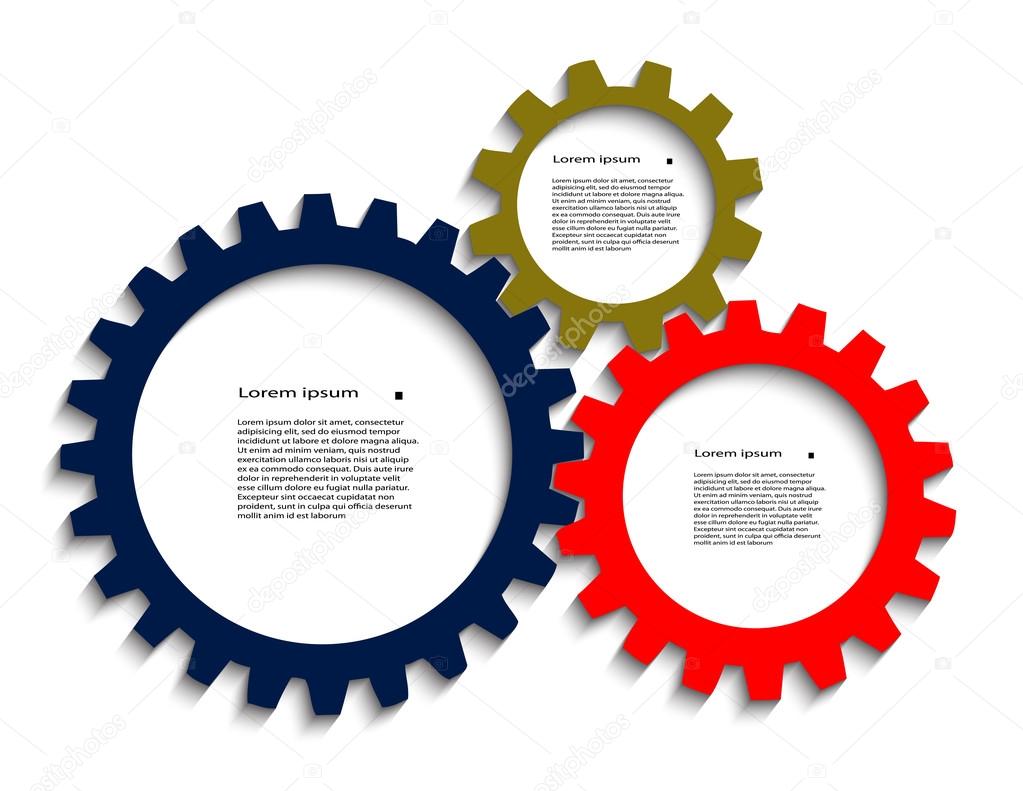 Color pinion gears with a place for your text