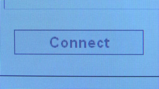 Cursor presses the connect button — Stock Video