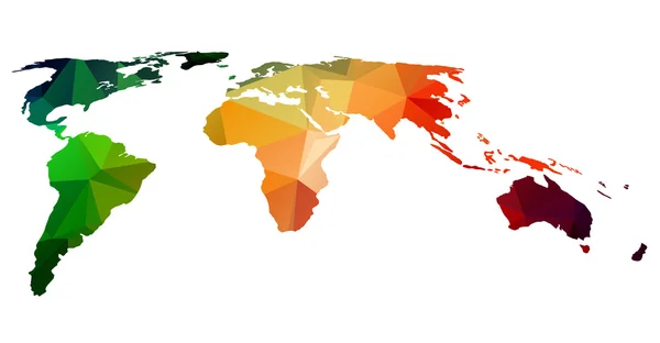 Continents of polygons — Stock Vector