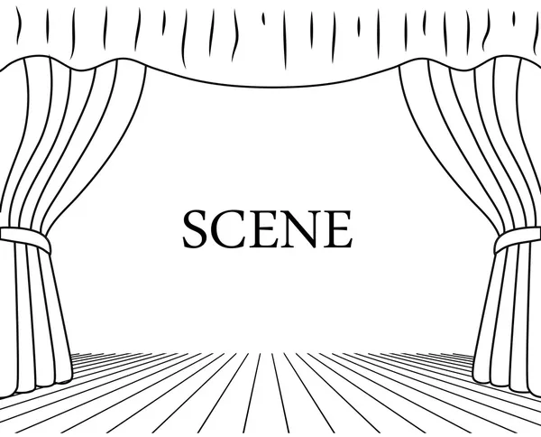Сцена в театре — стоковый вектор
