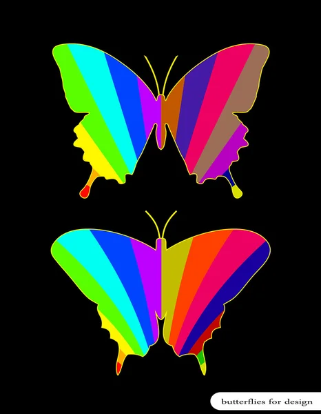 Mariposas para el diseño — Archivo Imágenes Vectoriales