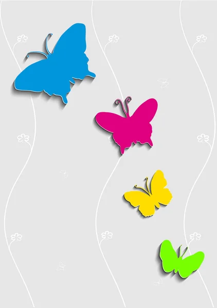 Mariposas sobre fondo sin costuras — Archivo Imágenes Vectoriales