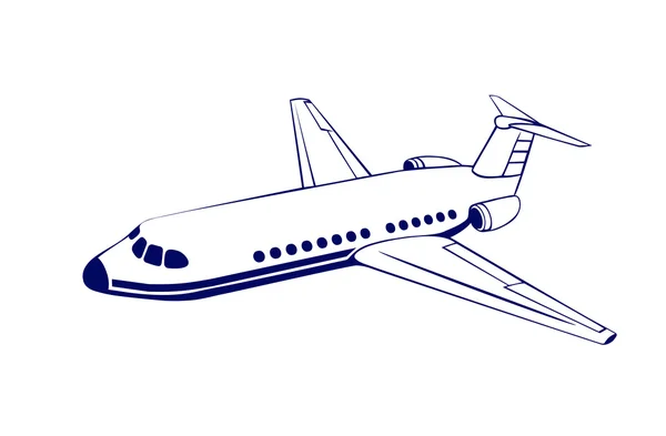 Avión volador — Vector de stock