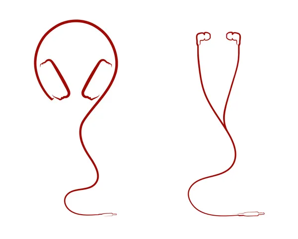 Abstract silhouette headphones — Stock Vector