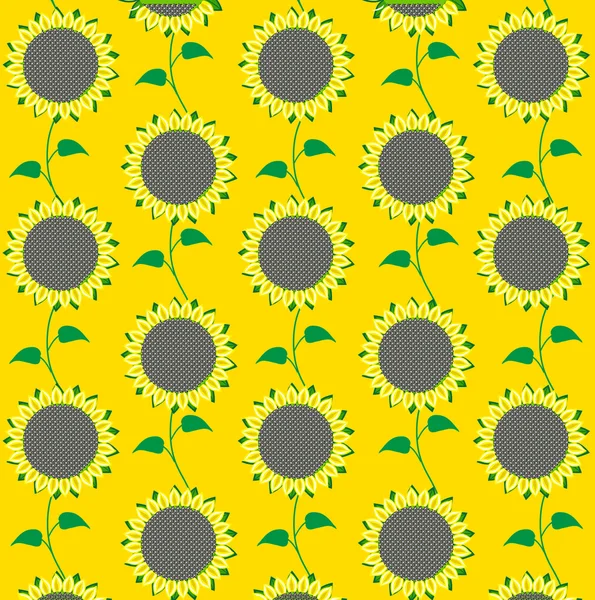 Flores patrón de girasol — Archivo Imágenes Vectoriales