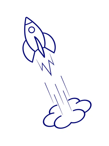 Icon rocket — Stock Vector