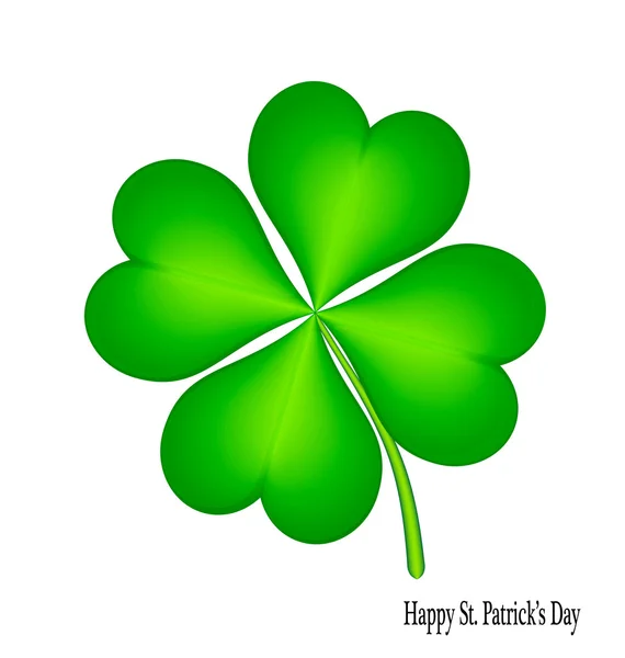 Leaf clover isolated on white background — Stock Vector