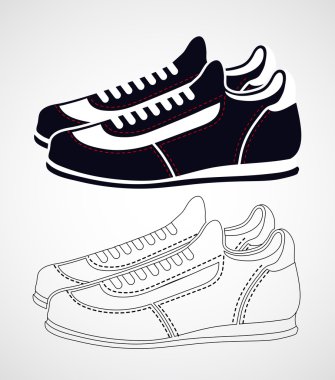 Sports shoes clipart