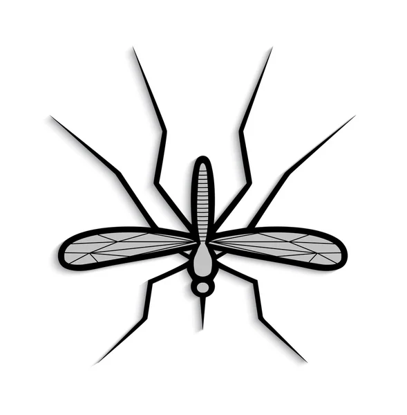 Mosquito silueta — Vector de stock
