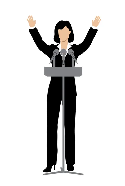 Woman politician — Stock Vector