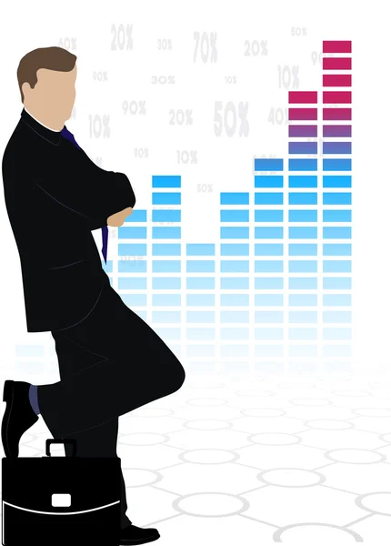 Empresario en formación empresarial — Vector de stock