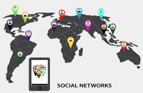 Infographics sociale netwerken — Stockvector
