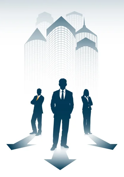 Silhouette of businessmen — Stock Vector