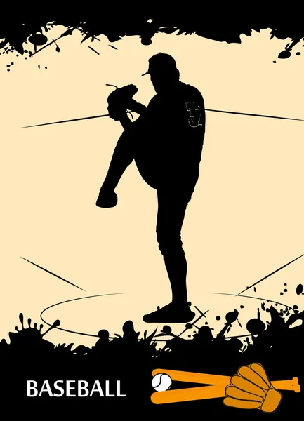 Joueur de baseball — Image vectorielle