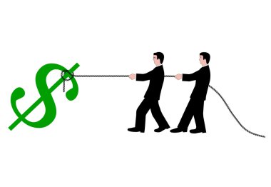 insanların dolar sembol çekerek