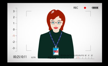 video kamera vizör gazeteci