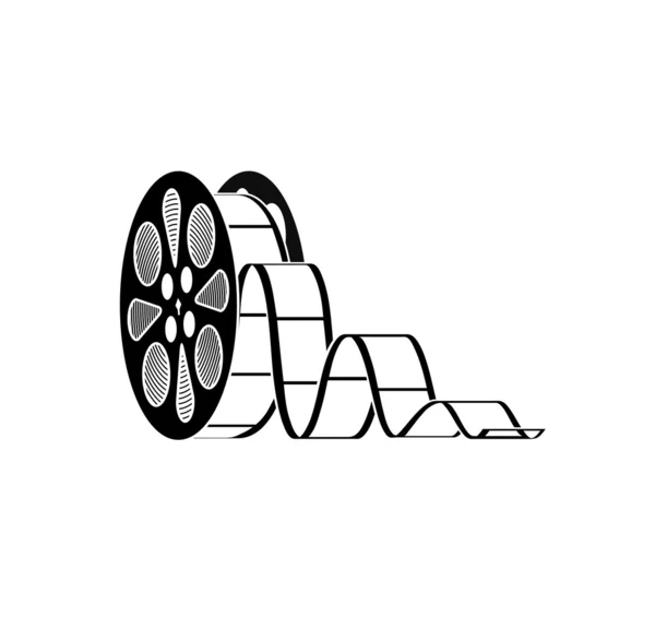 Icon the reel with a film — Stock Vector