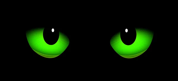 Глаза животного на черном фоне — стоковый вектор
