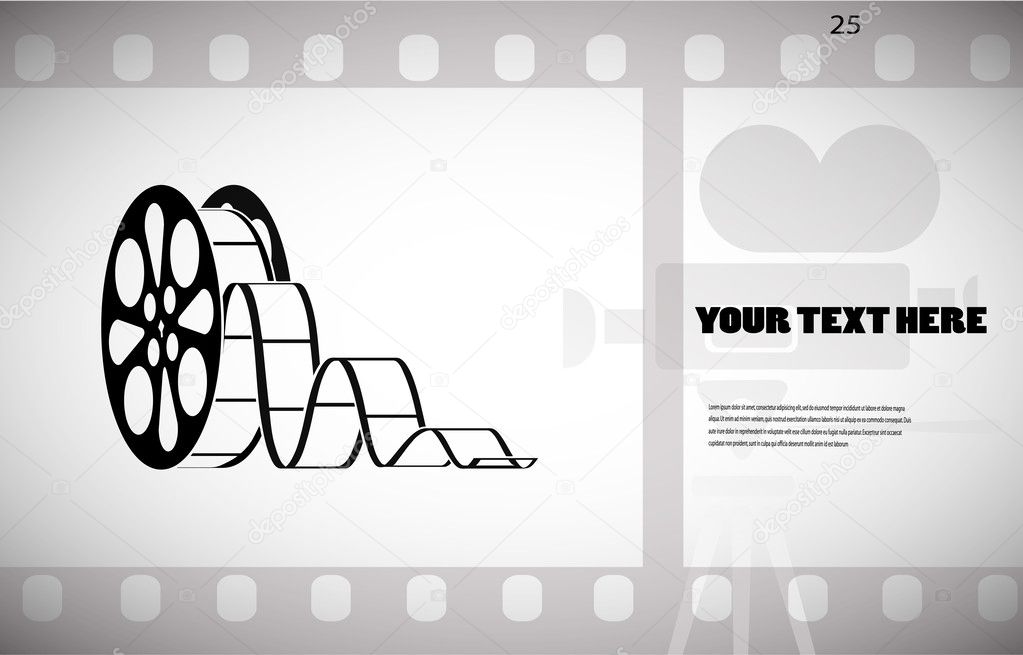 Cine-film in the frame vector background