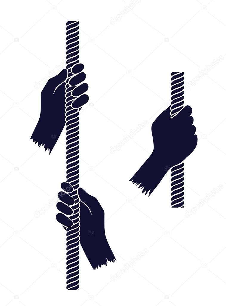 Hand pulling a rope Stock Vector by ©matc 44104587