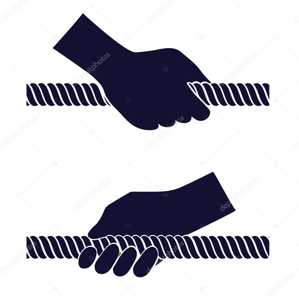 Hand pulling a rope Stock Vector by ©matc 44104593