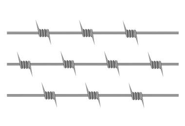 dikenli tel beyaz zemin üzerine unsuru