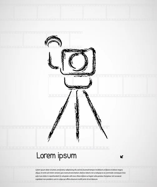 在灰色的背景上的视频摄像机 — 图库矢量图片