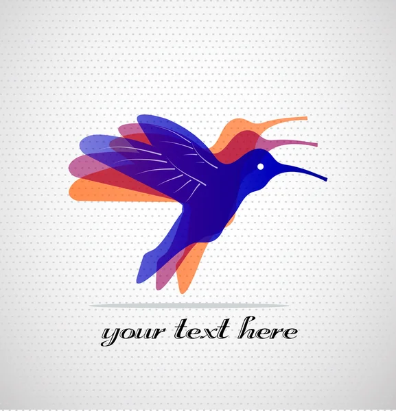 Colibri sobre un fondo sin costuras — Vector de stock