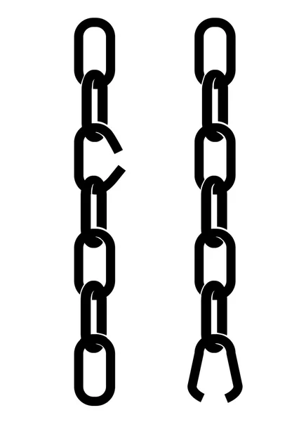 Chain with the broken link — Stock Vector