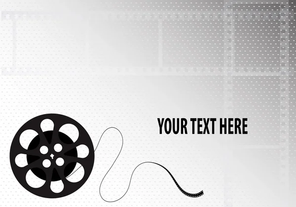 Cine-film on a gray background with space for your text — Stock Vector