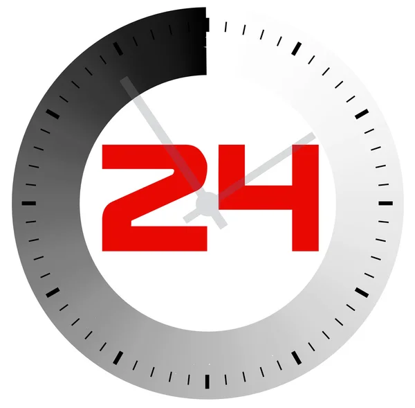 24 timmar per dag symbol — Stock vektor