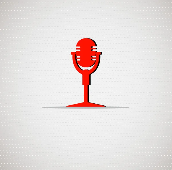 Icono del micrófono sobre fondo sin costuras — Vector de stock