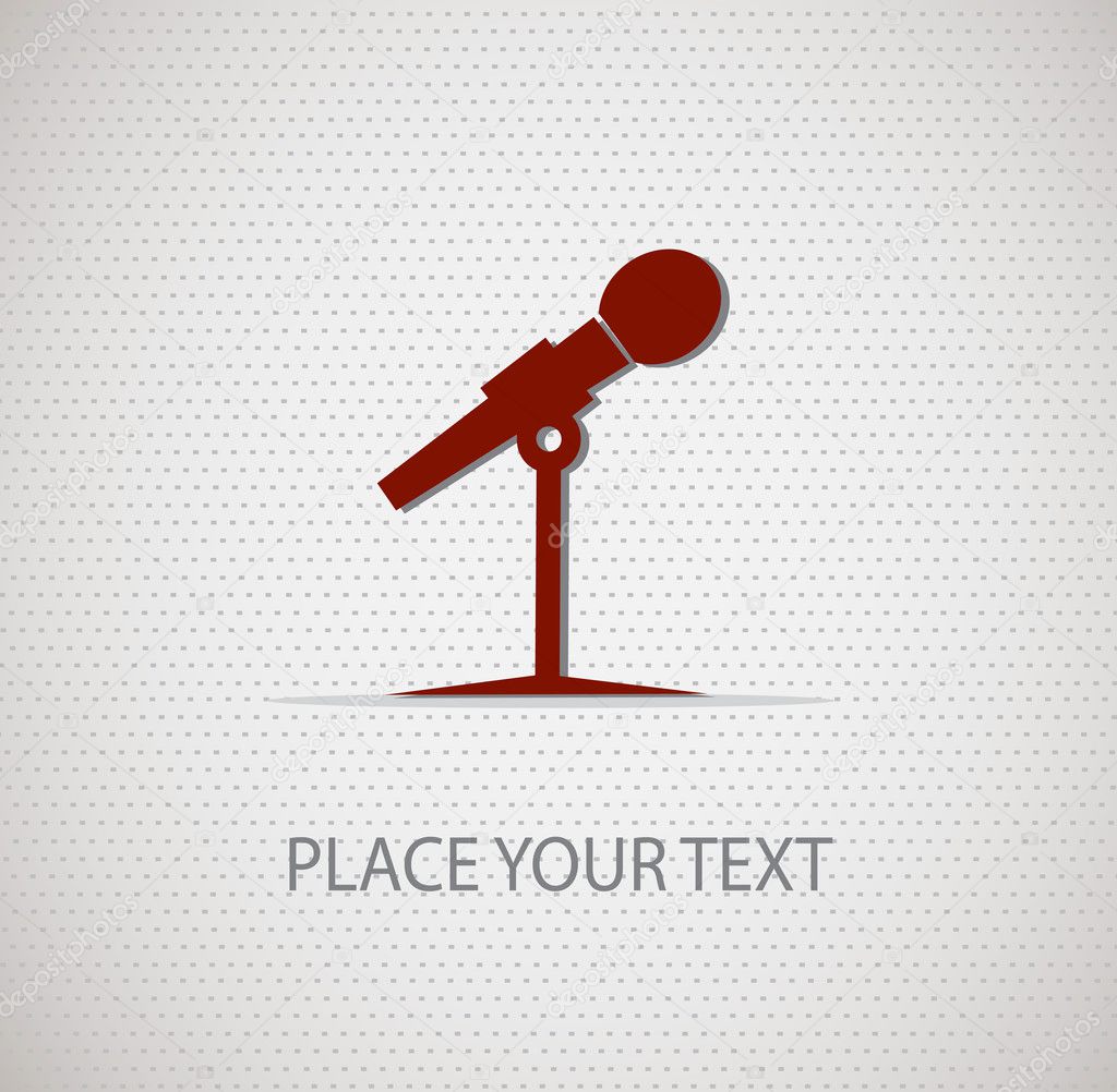 Microphone icon on seamless background