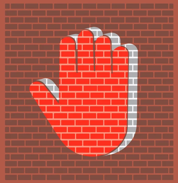 Drawings on a brick wall — Stock Vector