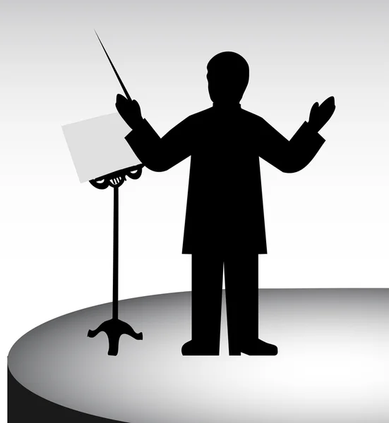 Drawing of the conductor — Stock Vector